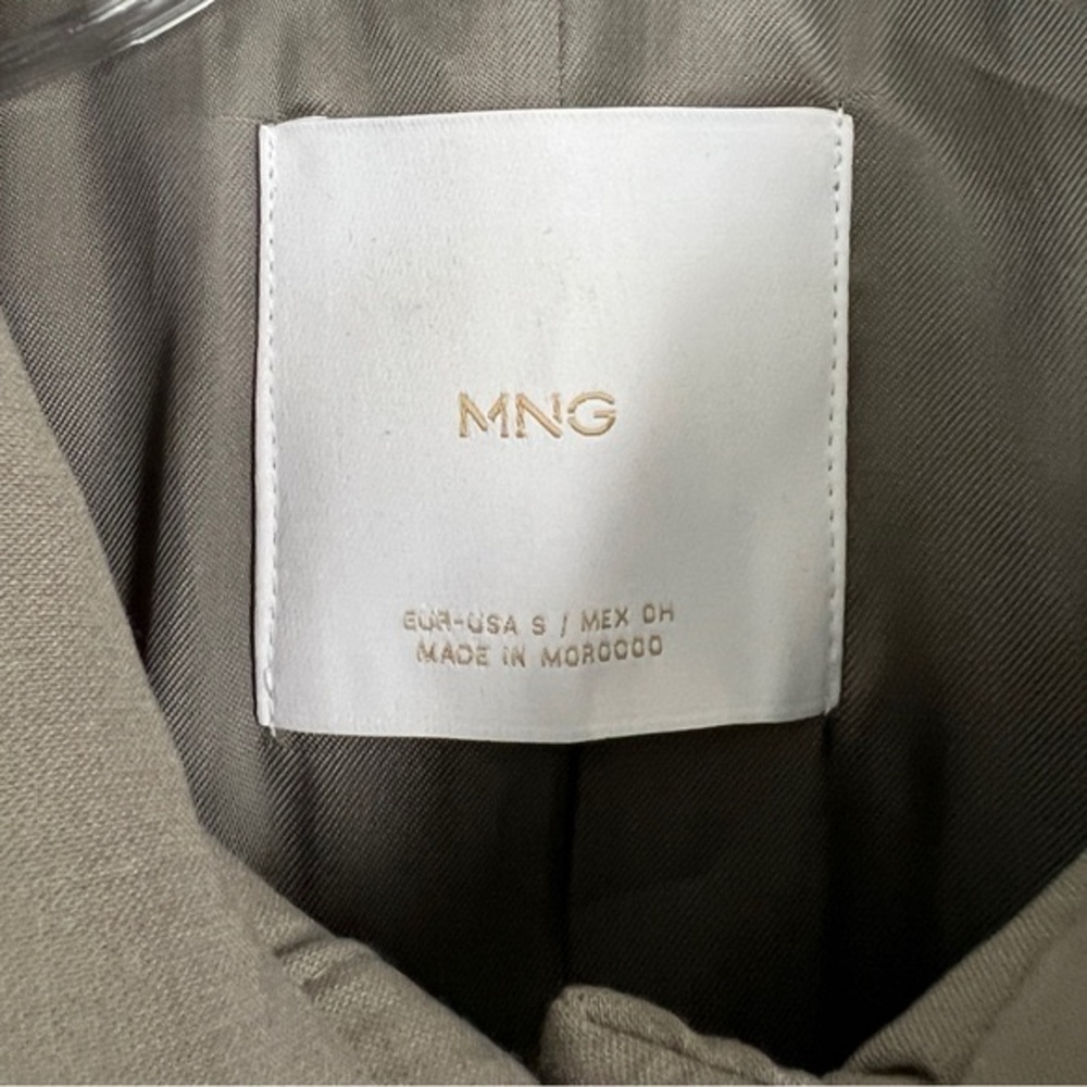 Mango taupe brown grey cropped tailored utility pocket jacket - Picture 6 of 9